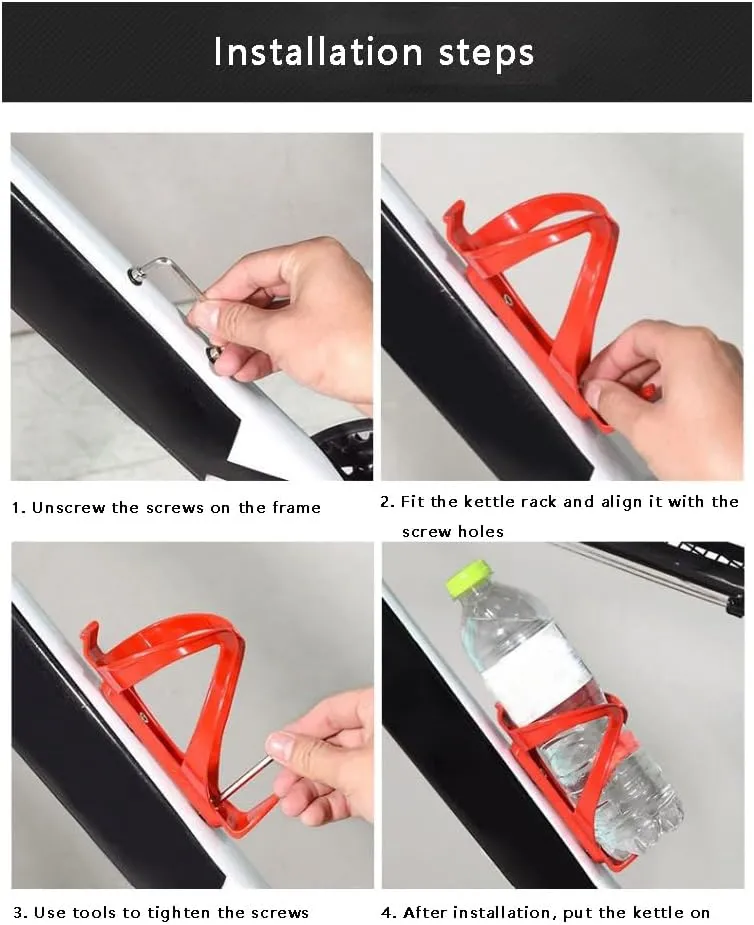 Bike Water Bottle Holder for Diamondback Arden 3 2018, Durable Leak Proof Non Slip, Lightweight Premium Bike Cup Holder, Adjustable Durable Bicycle Accessories,B Red
