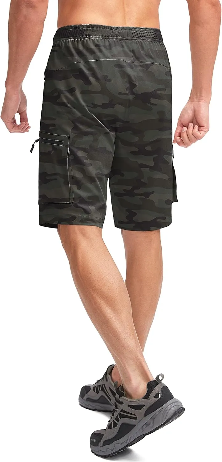 Bikewa Men's Mountain Bike Shorts 3D Padded Loose-fit Biking Riding Cycling Bicycle Biker Shorts Zipper Pockets