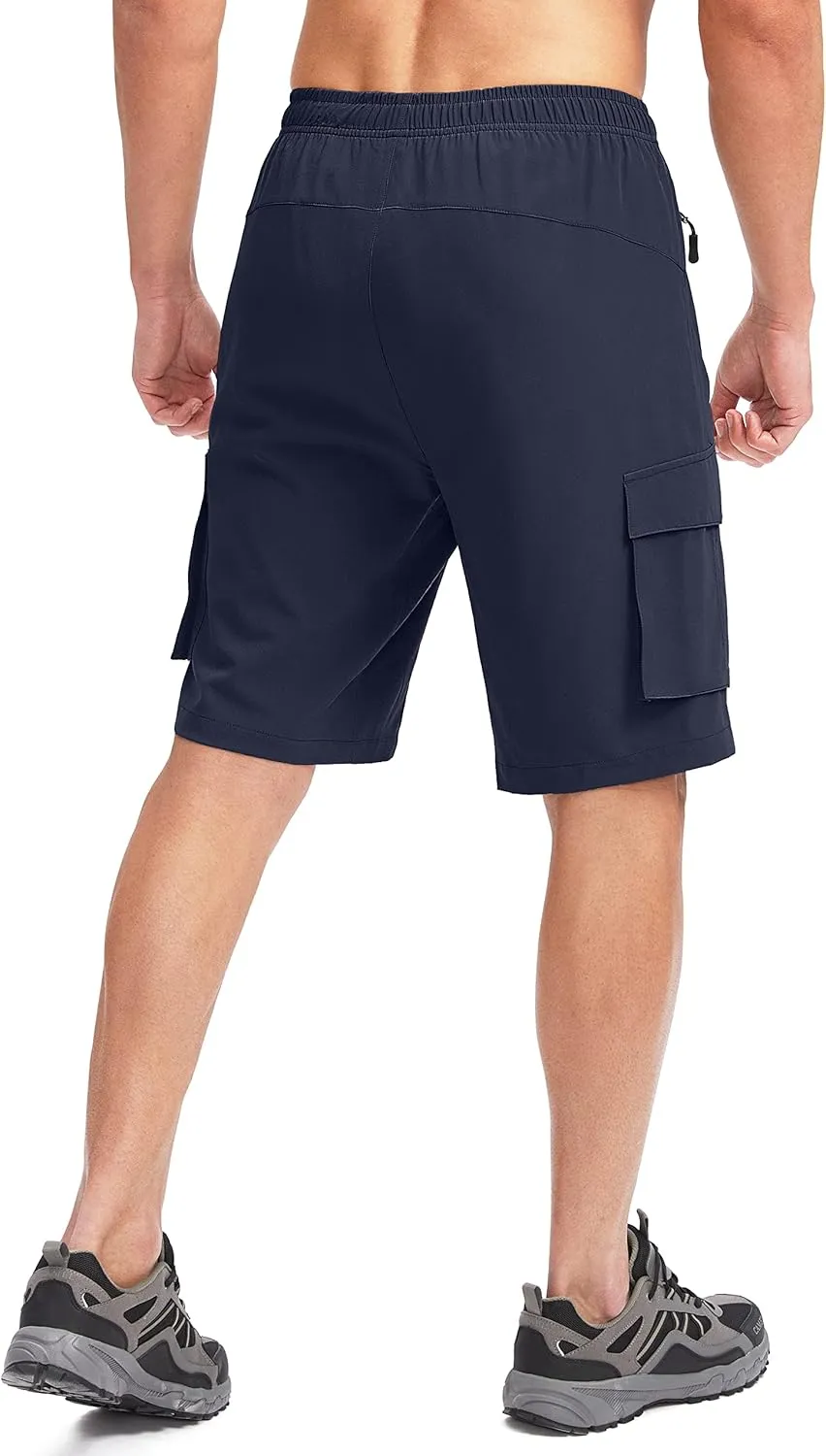 Bikewa Men's Mountain Bike Shorts 3D Padded Loose-fit Biking Riding Cycling Bicycle Biker Shorts Zipper Pockets