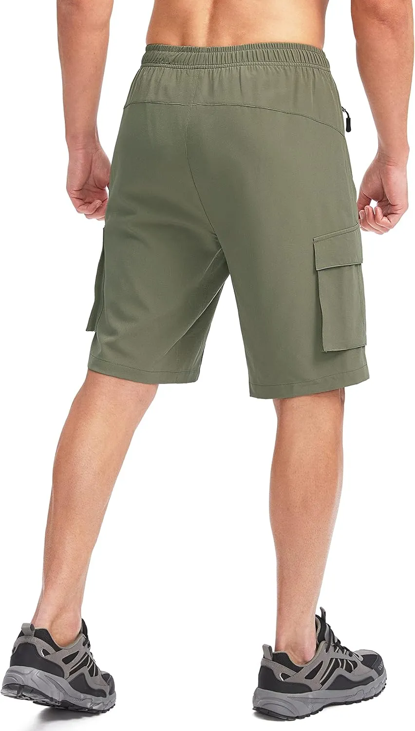Bikewa Men's Mountain Bike Shorts 3D Padded Loose-fit Biking Riding Cycling Bicycle Biker Shorts Zipper Pockets