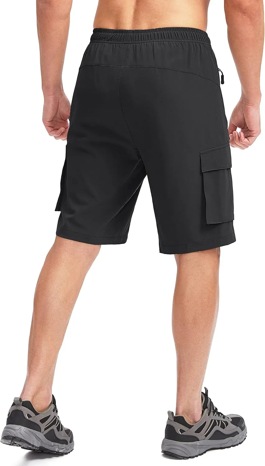 Bikewa Men's Mountain Bike Shorts 3D Padded Loose-fit Biking Riding Cycling Bicycle Biker Shorts Zipper Pockets