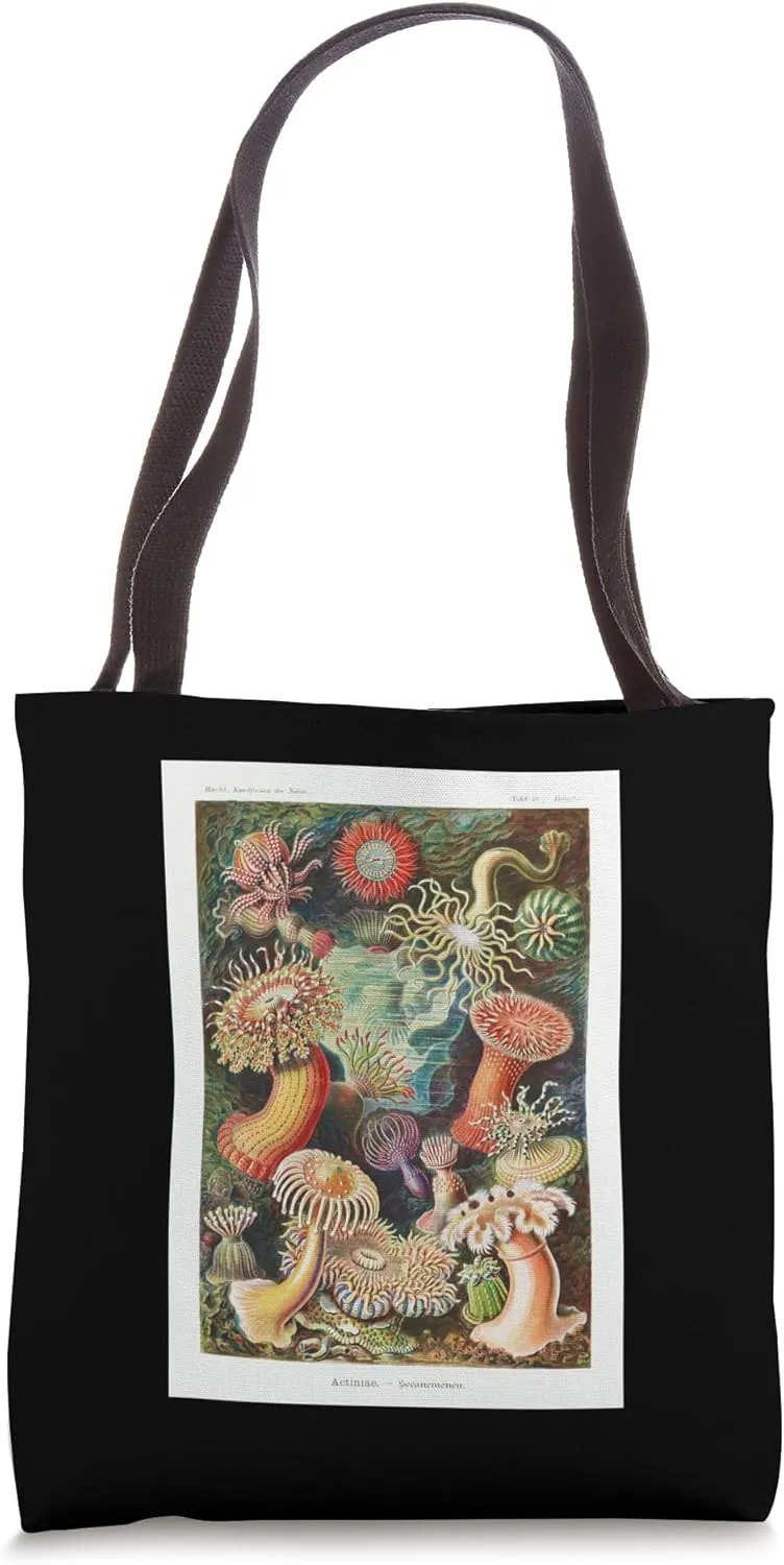 Biology Sea Anemone Marine Animals Scientific Haeckel Tote Bag