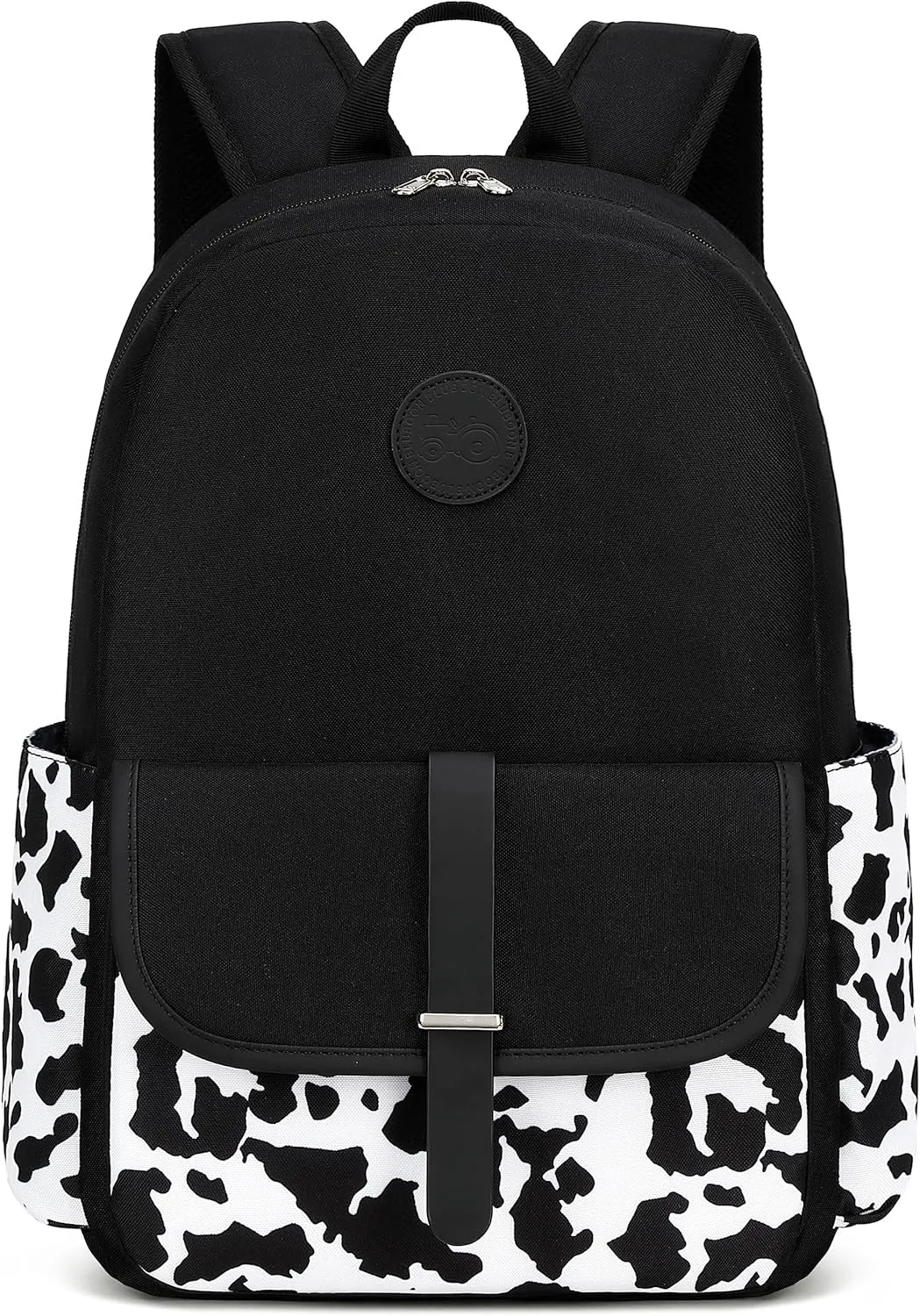 Bluboon College Laptop Backpack School Bookbag Travel School Bag for High School(Cow-Black)