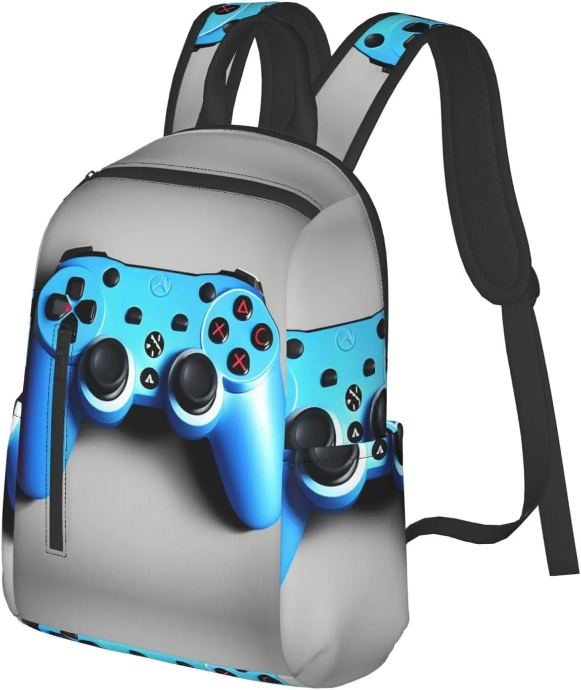Blue Game Controller print Lightweight Laptop Backpack Travel Daypack Bookbag for Women Men for Travel Work