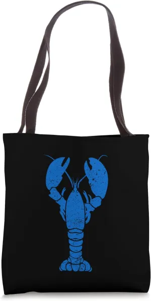 Blue Lobster Graphic Ocean Marine Life Tote Bag