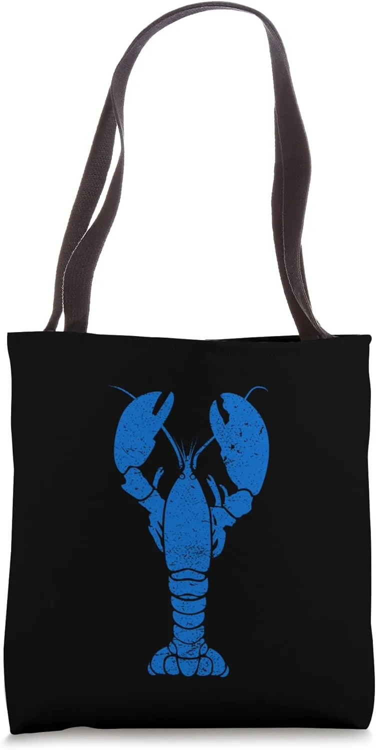 Blue Lobster Graphic Ocean Marine Life Tote Bag