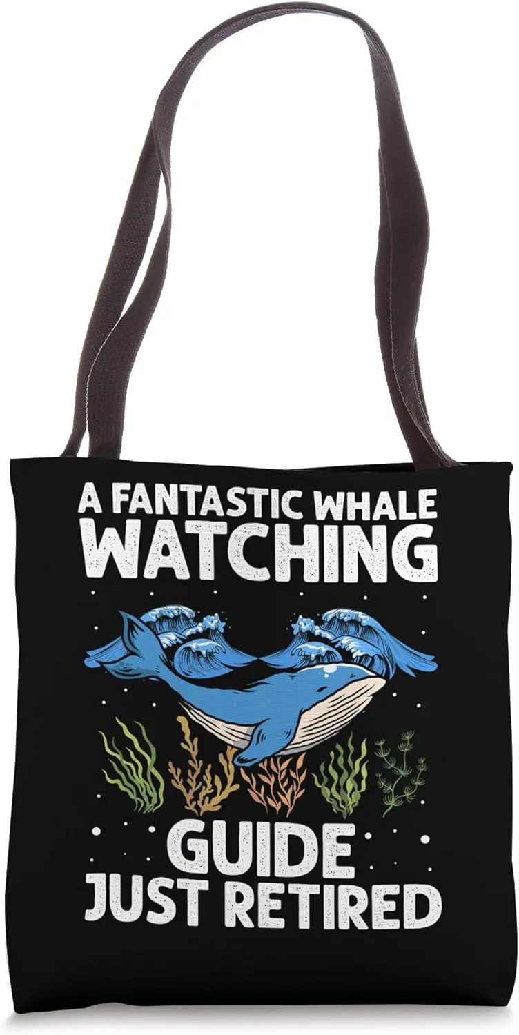 Blue Whale Quote for Beluga Whale and Marine Mammal Tote Bag