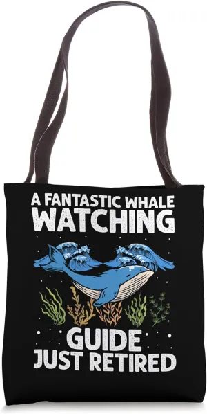 Blue Whale Quote for Beluga Whale and Marine Mammal Tote Bag