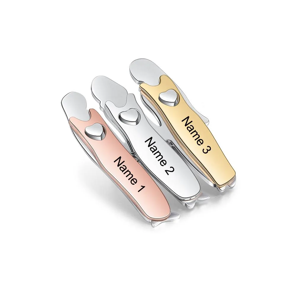Bond Between Sister Custom Engraved Pin - Three Sisters