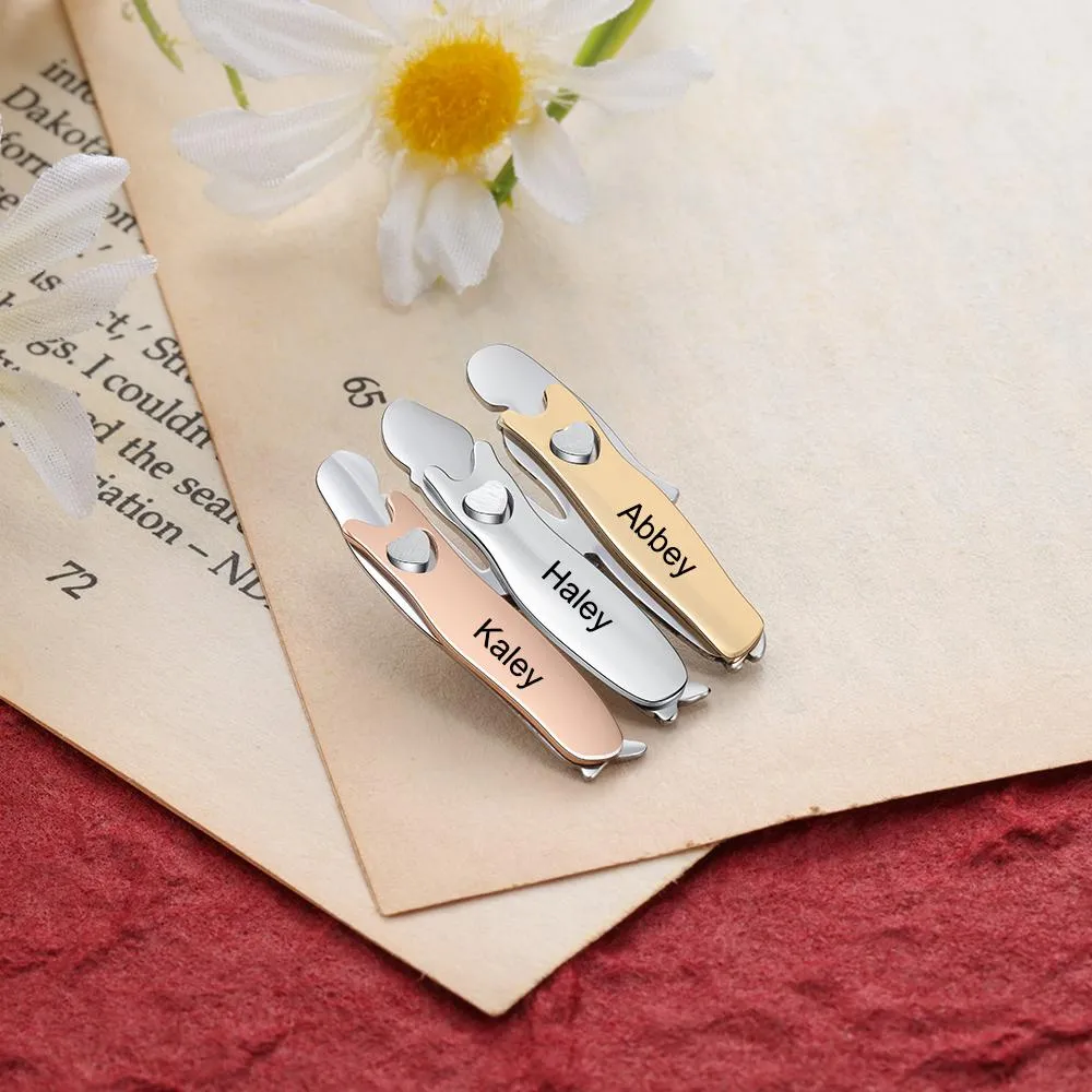 Bond Between Sister Custom Engraved Pin - Three Sisters