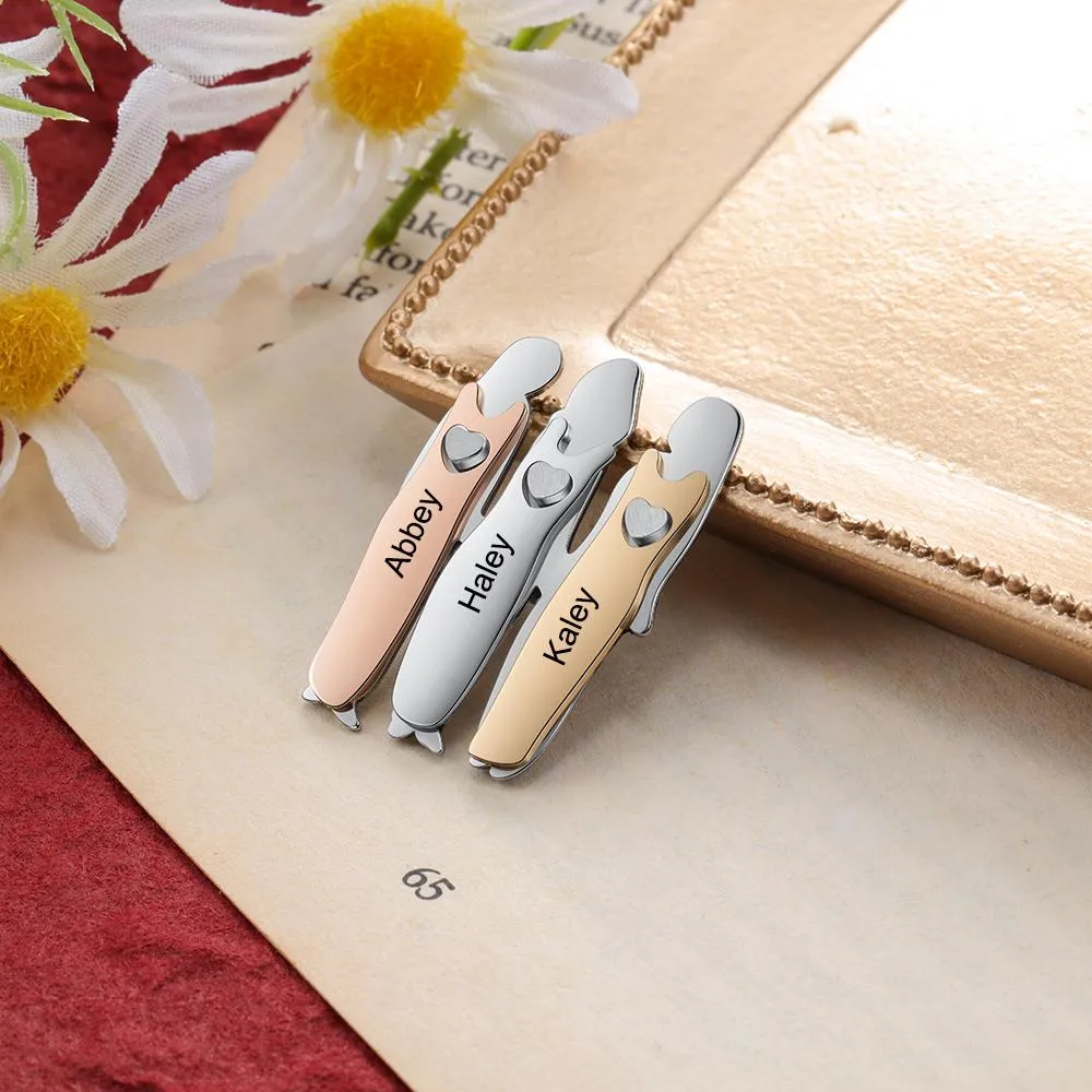 Bond Between Sister Custom Engraved Pin - Three Sisters