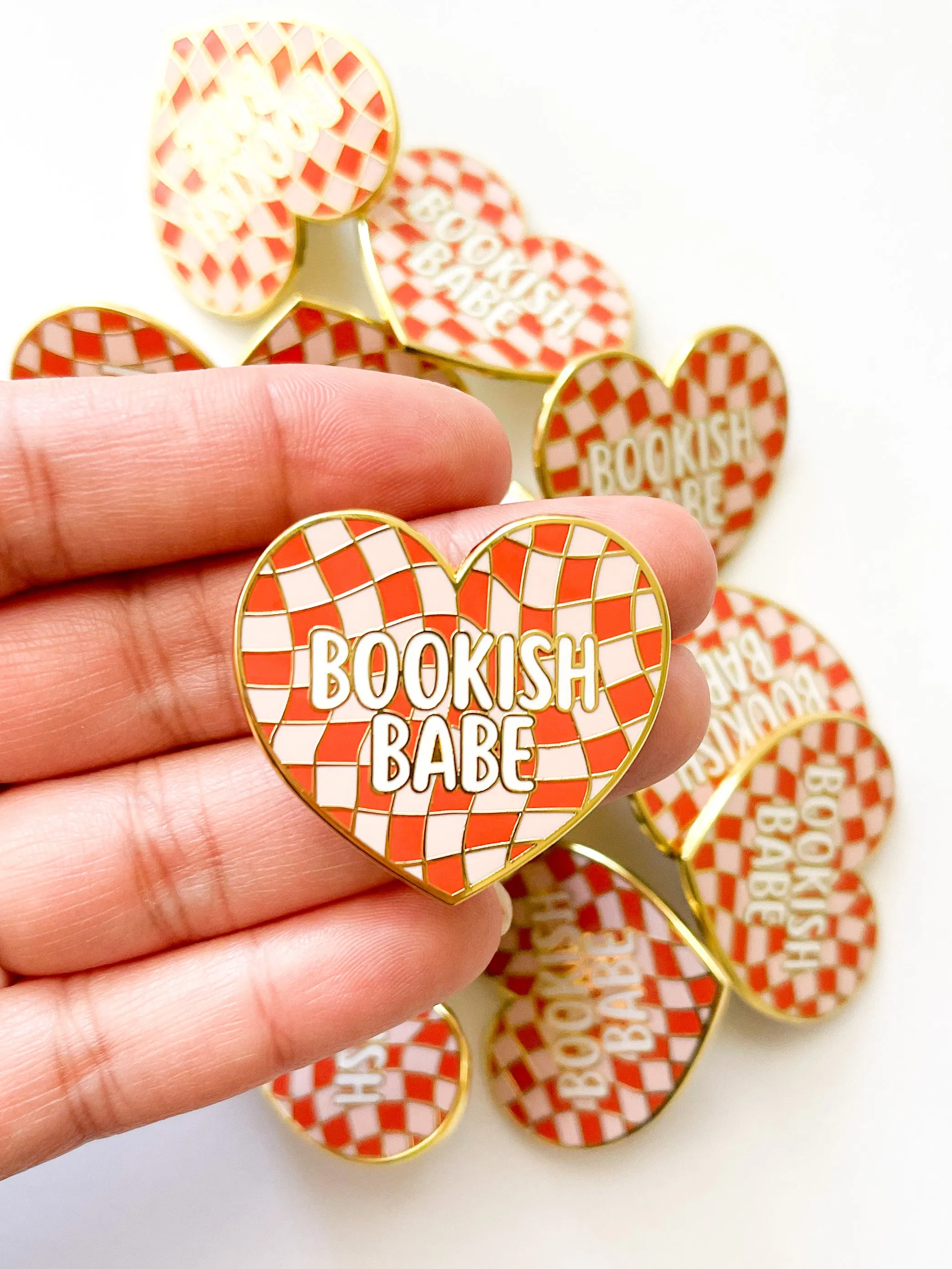 Bookish Babe Heart Enamel Pin