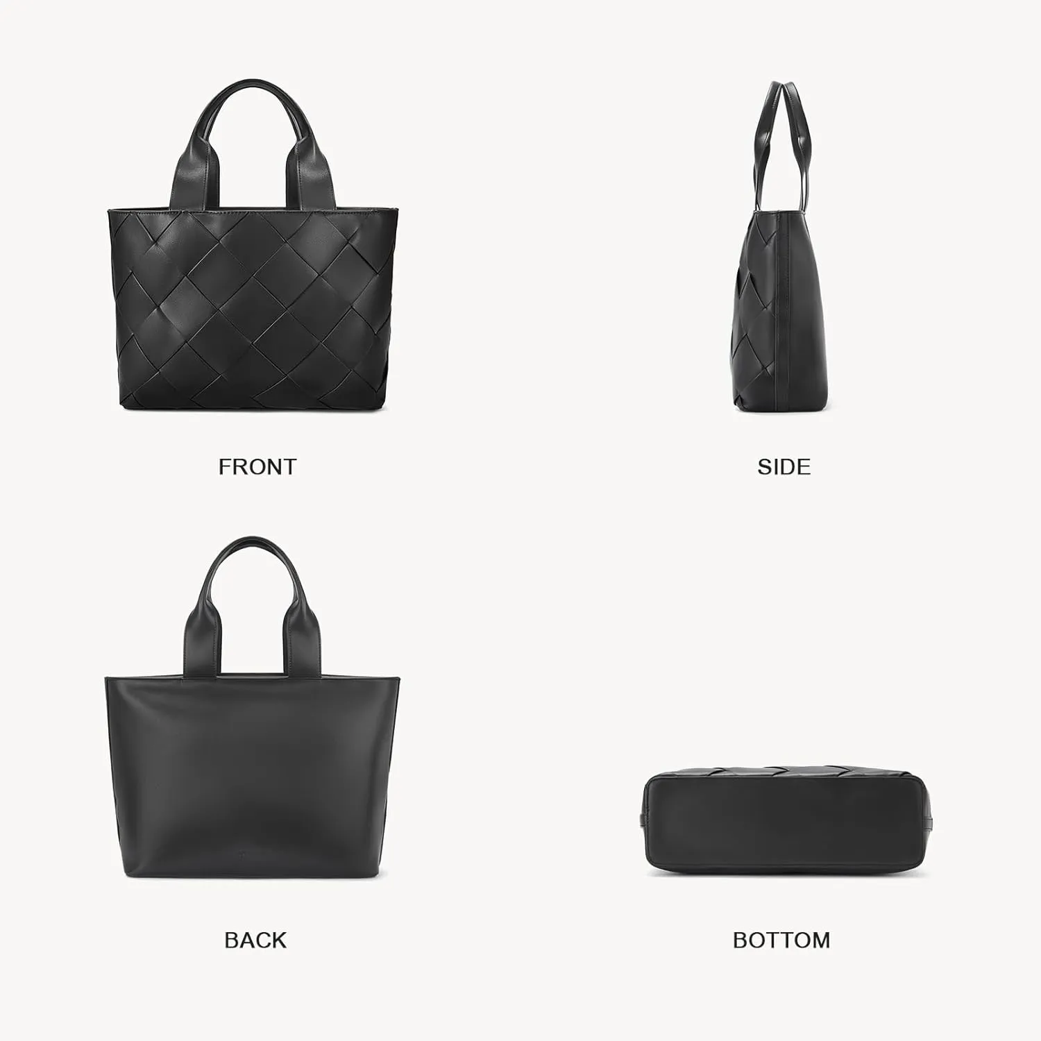 BOSTANTEN Woven Tote Bag for Women Top Handle Purses and Handbags Shoulder Crossbody Purse With Zipper