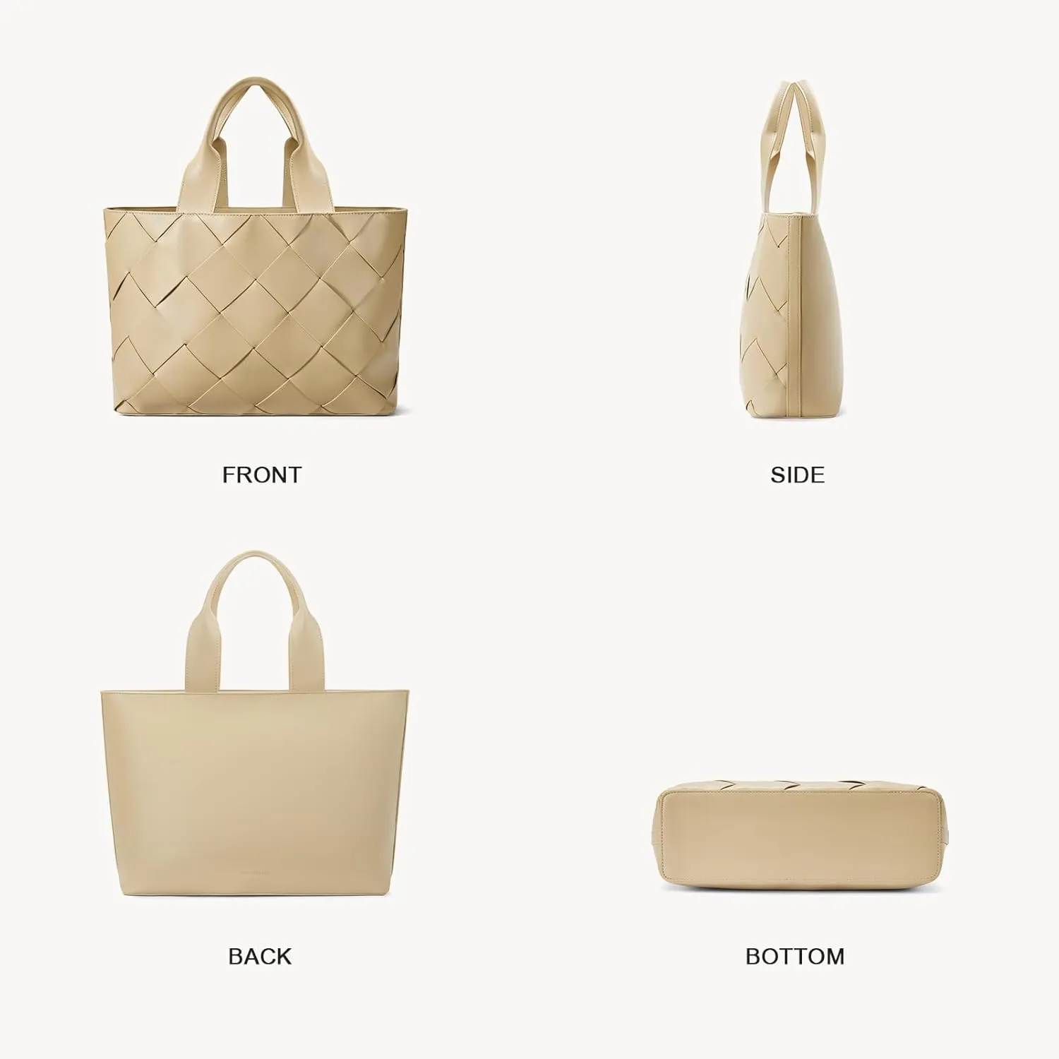 BOSTANTEN Woven Tote Bag for Women Top Handle Purses and Handbags Shoulder Crossbody Purse With Zipper