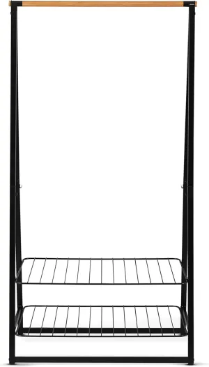 Brabantia - Linn Clothes Rack - Multi-Functional - Space Saver - Adjustable Shelves - Wardrobe Hanging - Drying Rack - Freestanding - Stable - Black - Large