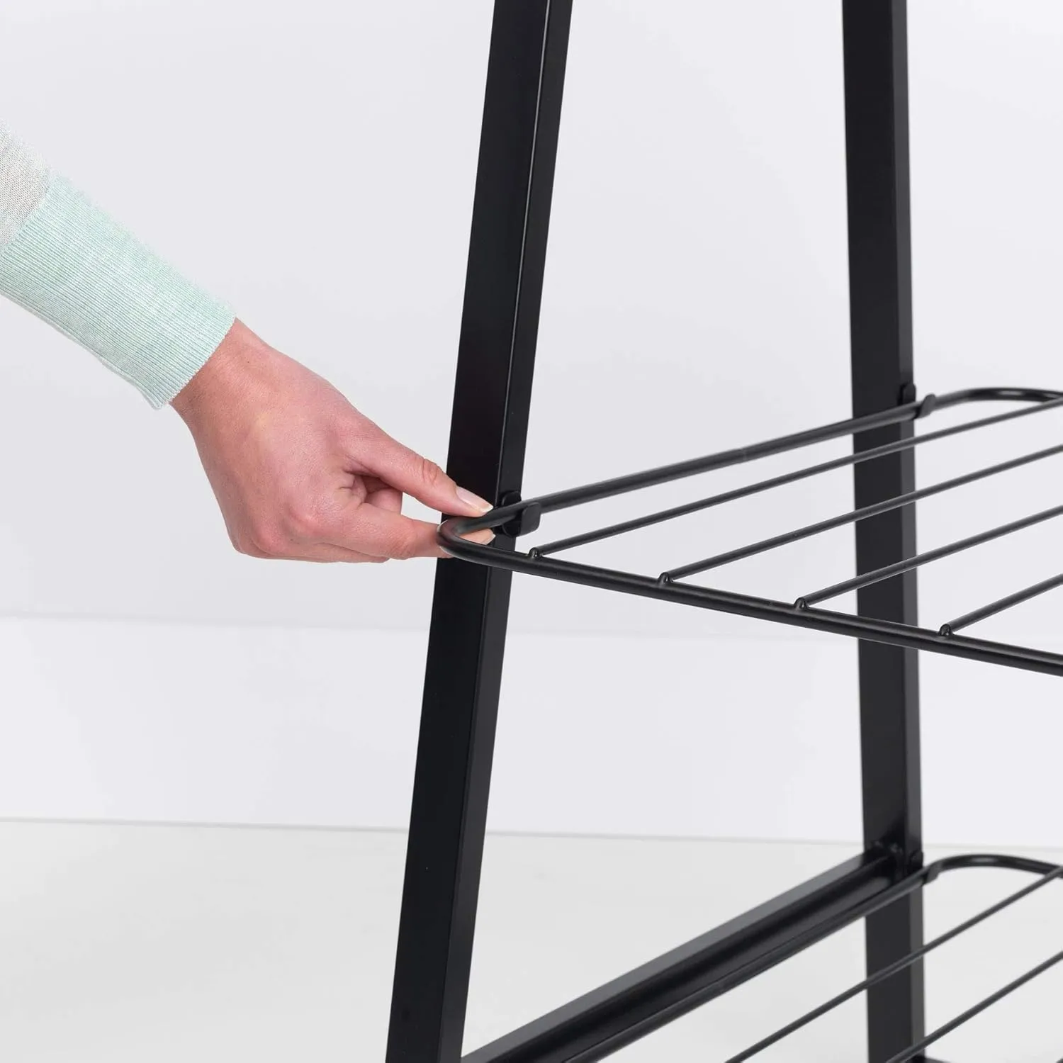 Brabantia - Linn Clothes Rack - Multi-Functional - Space Saver - Adjustable Shelves - Wardrobe Hanging - Drying Rack - Freestanding - Stable - Black - Large