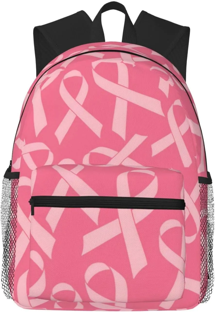 Breast Cancer Awareness Lightweight Packable Backpack Travel Casual Hiking Daypack Foldable Backpack For Men Women