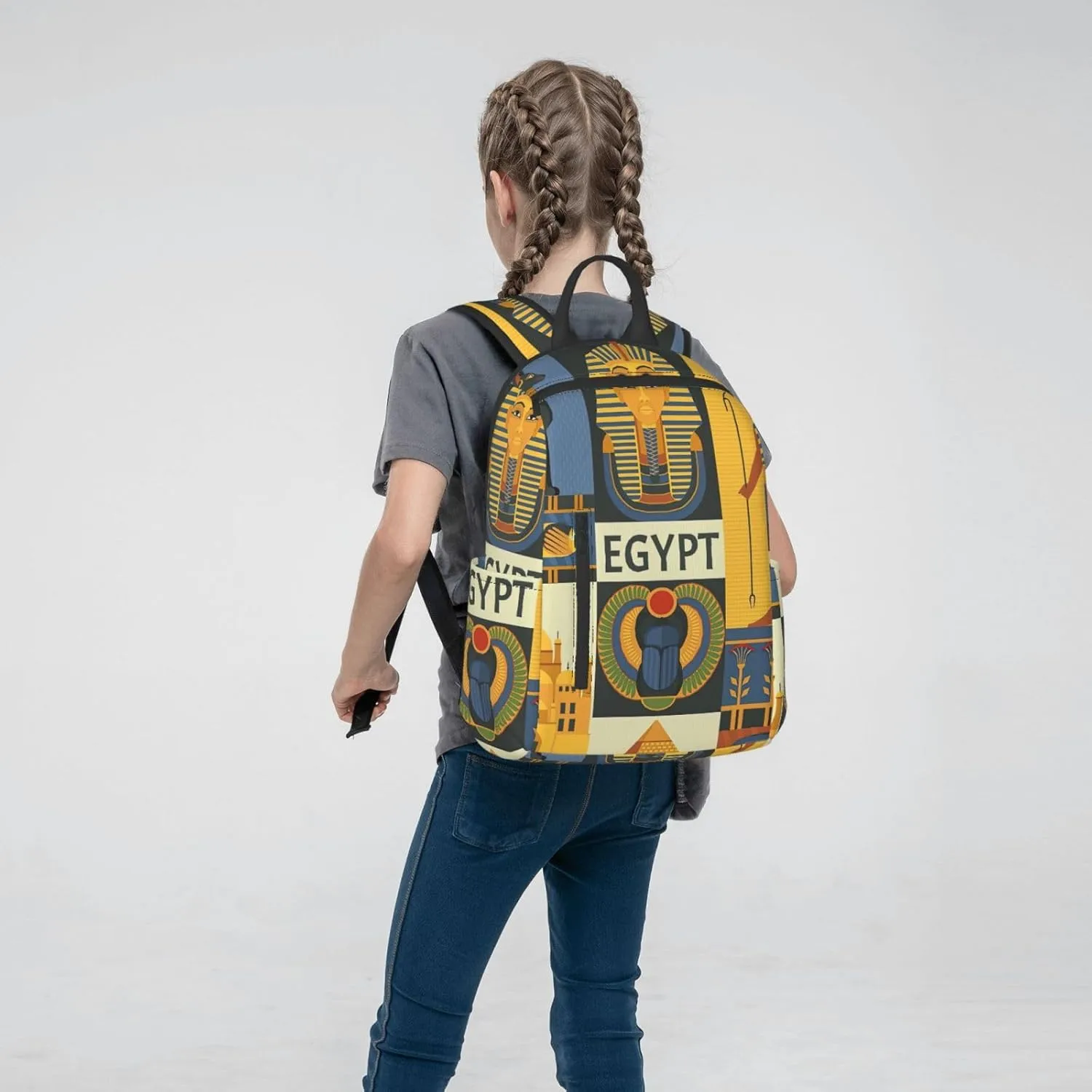 BREAUX Ancient Egypt Tribe Series Print Simple And Lightweight Leisure Backpack, Men'S And Women'S Fashionable Travel Backpack