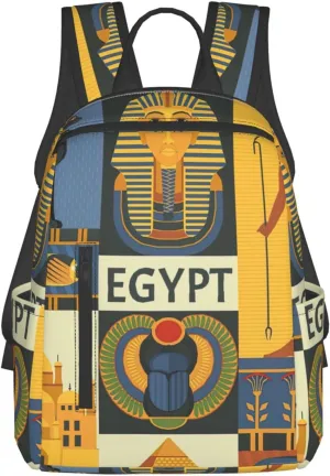 BREAUX Ancient Egypt Tribe Series Print Simple And Lightweight Leisure Backpack, Men'S And Women'S Fashionable Travel Backpack