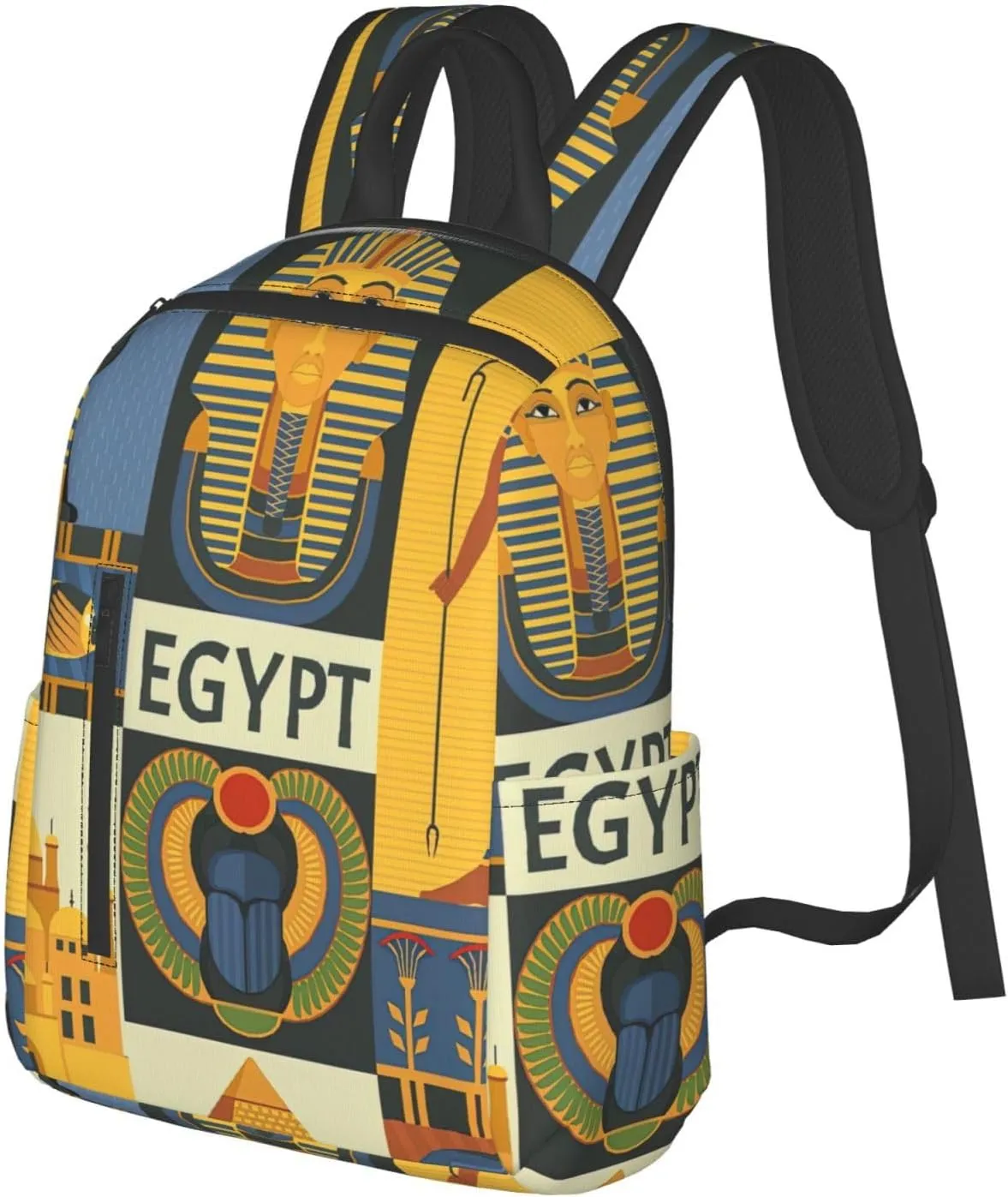 BREAUX Ancient Egypt Tribe Series Print Simple And Lightweight Leisure Backpack, Men'S And Women'S Fashionable Travel Backpack