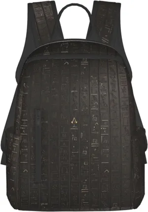 BREAUX Ancient Egyptian Hieroglyph Print Simple And Lightweight Leisure Backpack, Men'S And Women'S Fashionable Travel Backpack