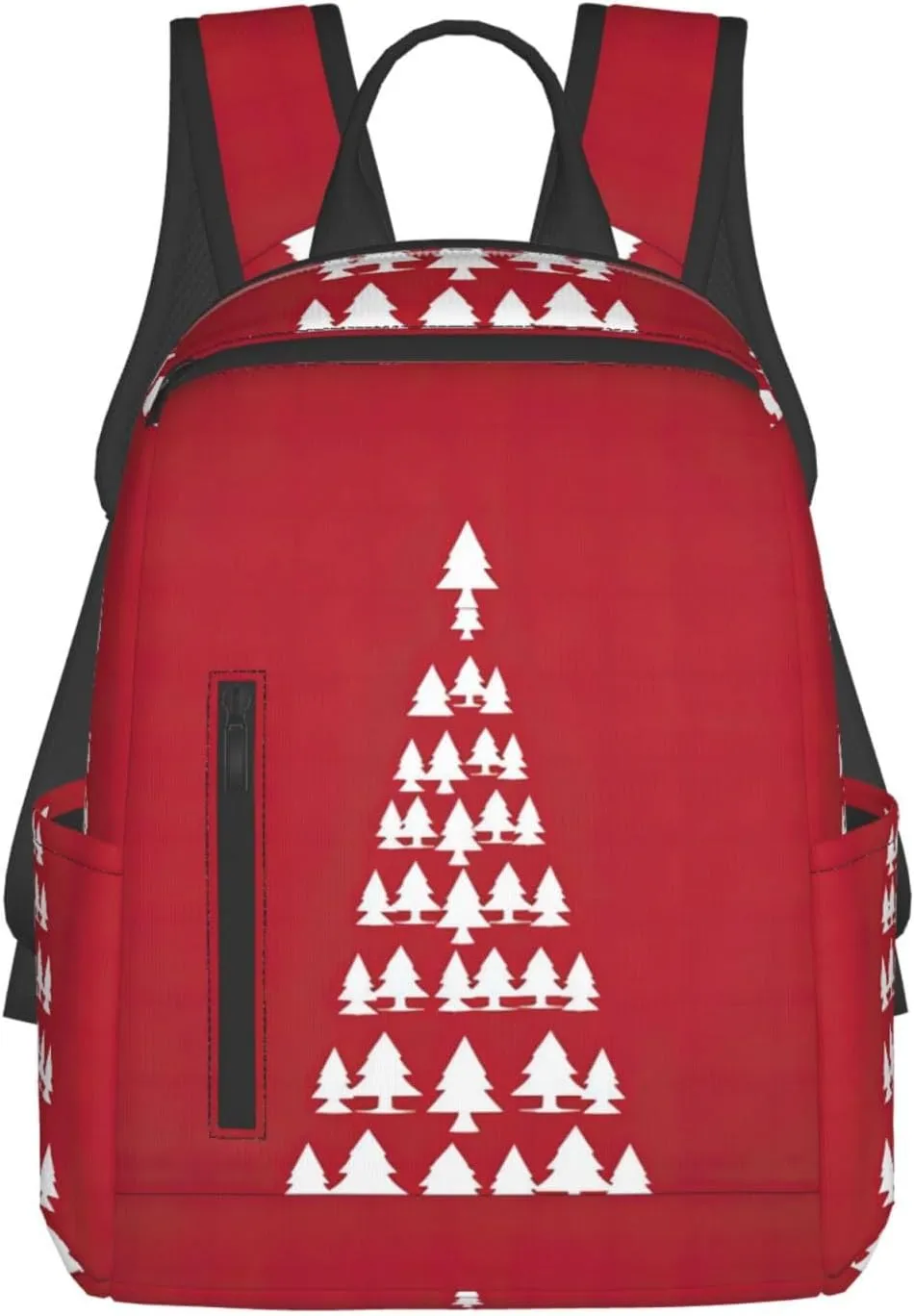 BREAUX Merry Christmas Birch Tree Lightweight Backpack Travel Shoulder Bag Laptop Backpack High Density Twill Composite Fabric