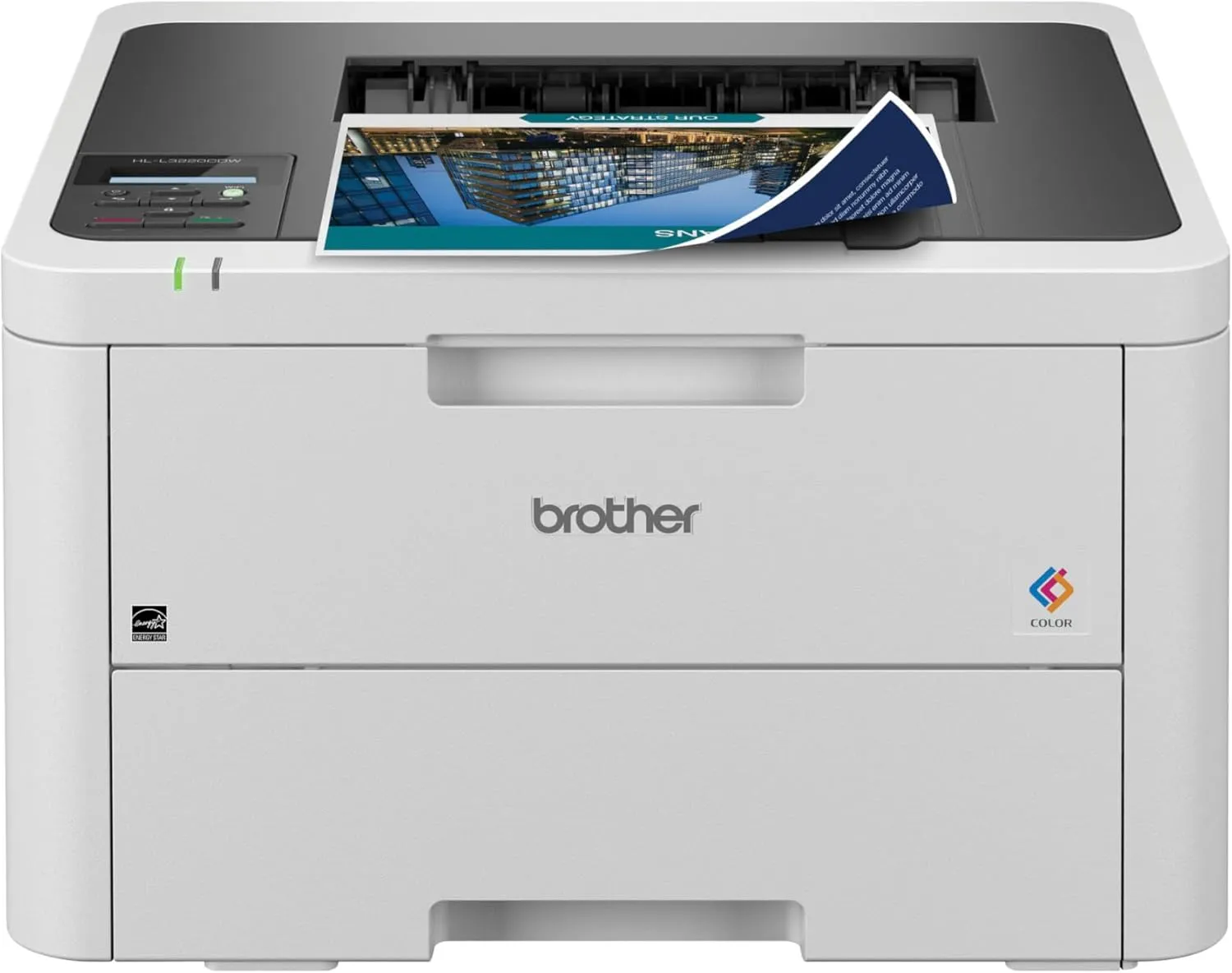 Brother Color Laser Printer with Wireless Printing Fast 19 PPM Output, Duplex Feature, Mobile Device Compatible, 250-Sheet Paper Tray for Professional Home Office Printing (HL-L3220CDW)