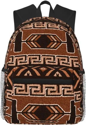 Brown And Black Aztec Pattern Southwest Lightweight Packable Backpack Travel Casual Hiking Daypack Foldable Backpack For Men Women