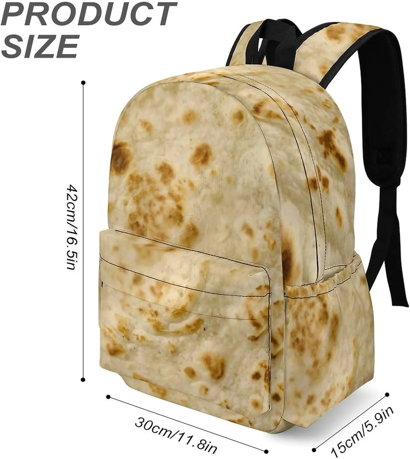 Burritos, Giant Tortilla Large Capacity Backpack, Simple And Practical, Exquisite And Minimalist Design