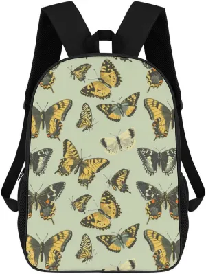 Butterfly Insect Unisex Backpack 17" Casual Daypacks Simple Shoulders Bag for Camping Hiking Travel Gear