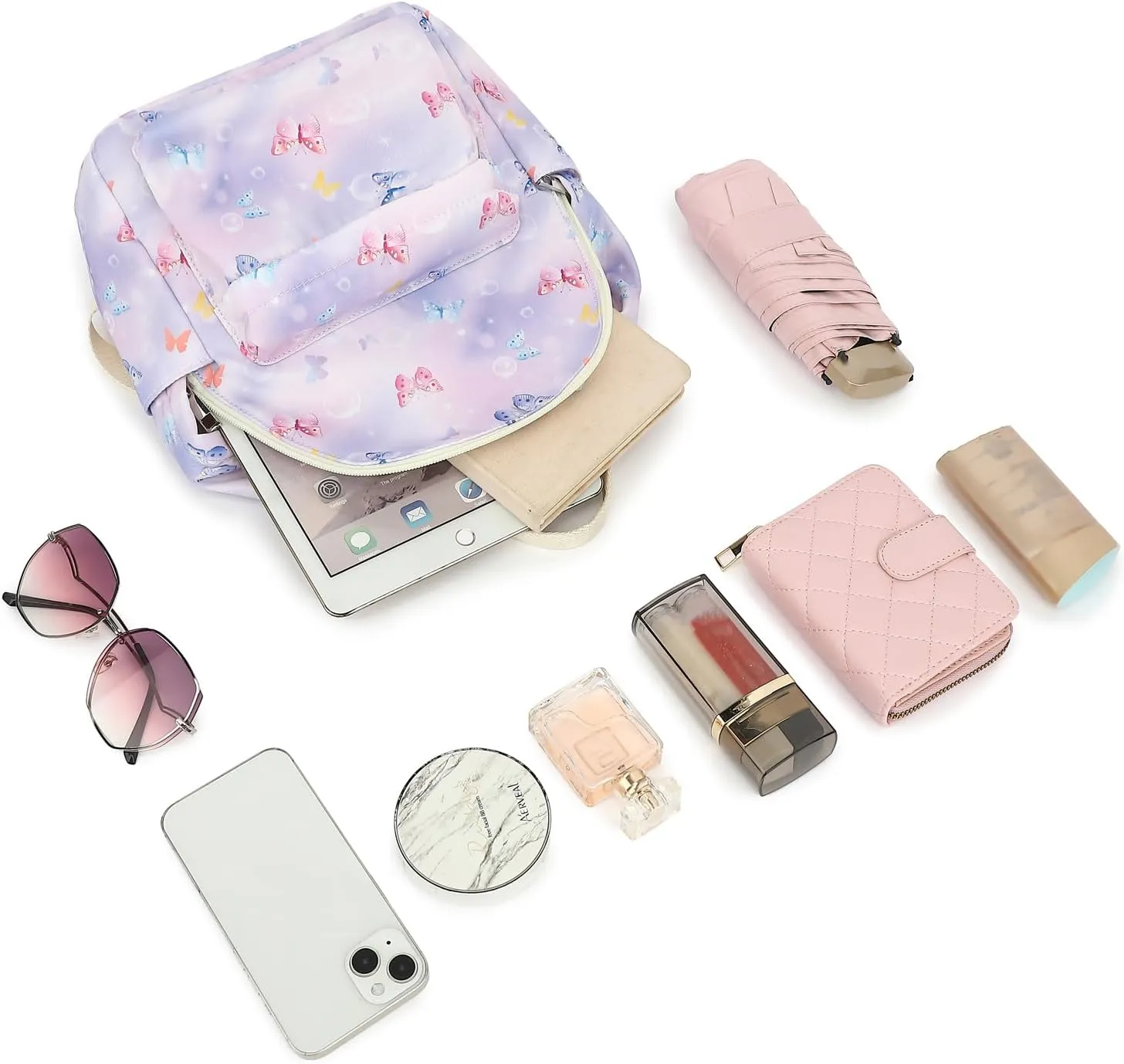 Butterfly Mini Backpack Women Girls, Small Backpack Purse for Adults Teens Kids School Travel