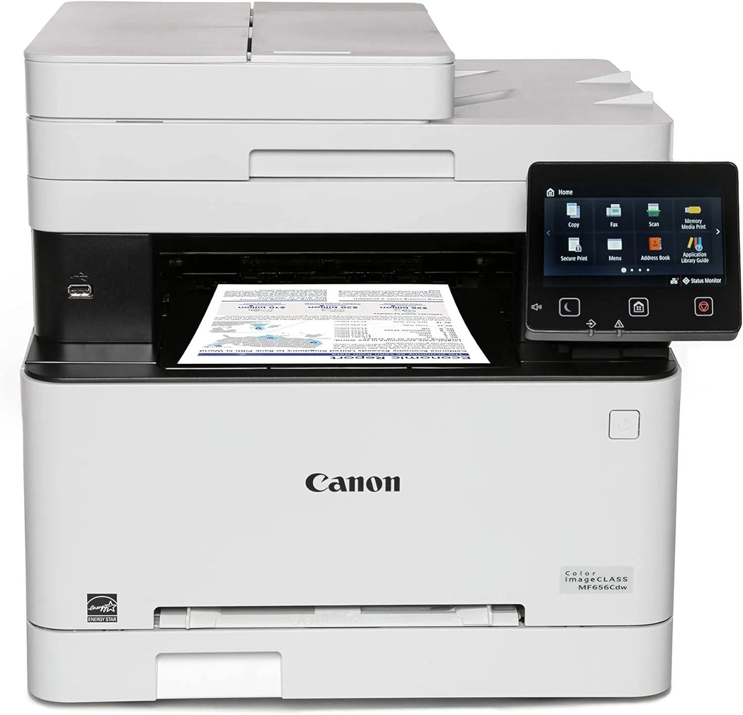 Canon Color imageCLASS MF656Cdw - Wireless Duplex Laser Printer, All-in-One with Copier, Scanner, Fax, Auto Document Feeder, Mobile Ready, 3 Year Limited Warranty, 22 PPM, White