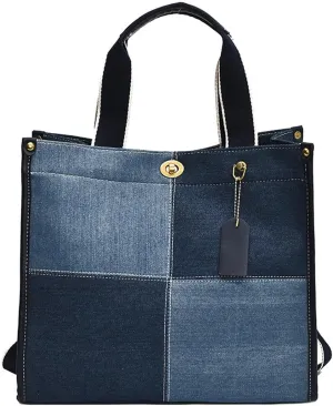 Canvas Tote Bag Women Large Denim Shoulder Bag Vintage Satchels Cute Hobo Bags Work Travel College Casual Tote Handbag