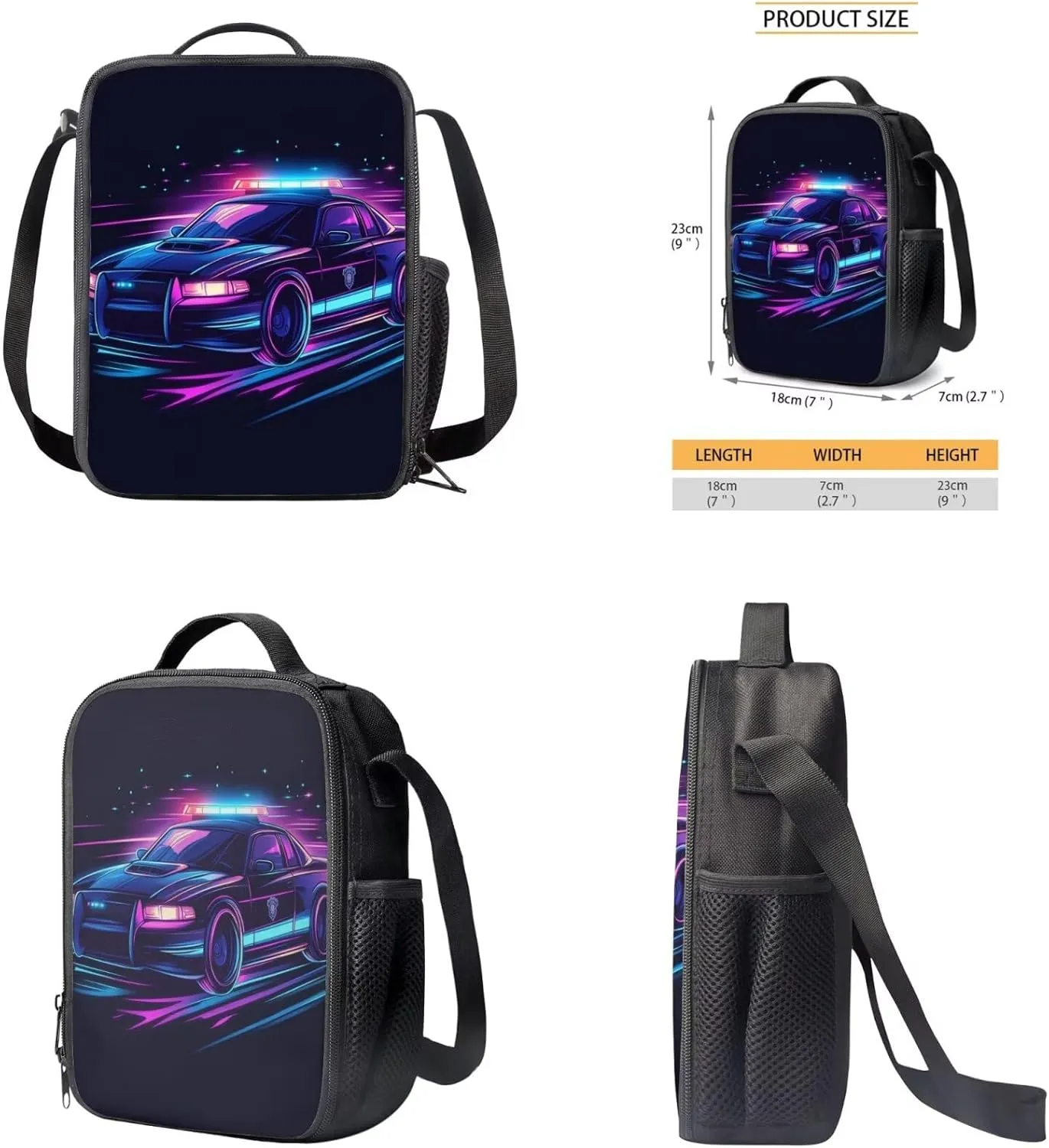 Car 17 Inch Backpack for Boys and Lunch Box Set Keychain Pencil Box Primary School Backpack for Kids Easy Care and Maintenance for Teens Students