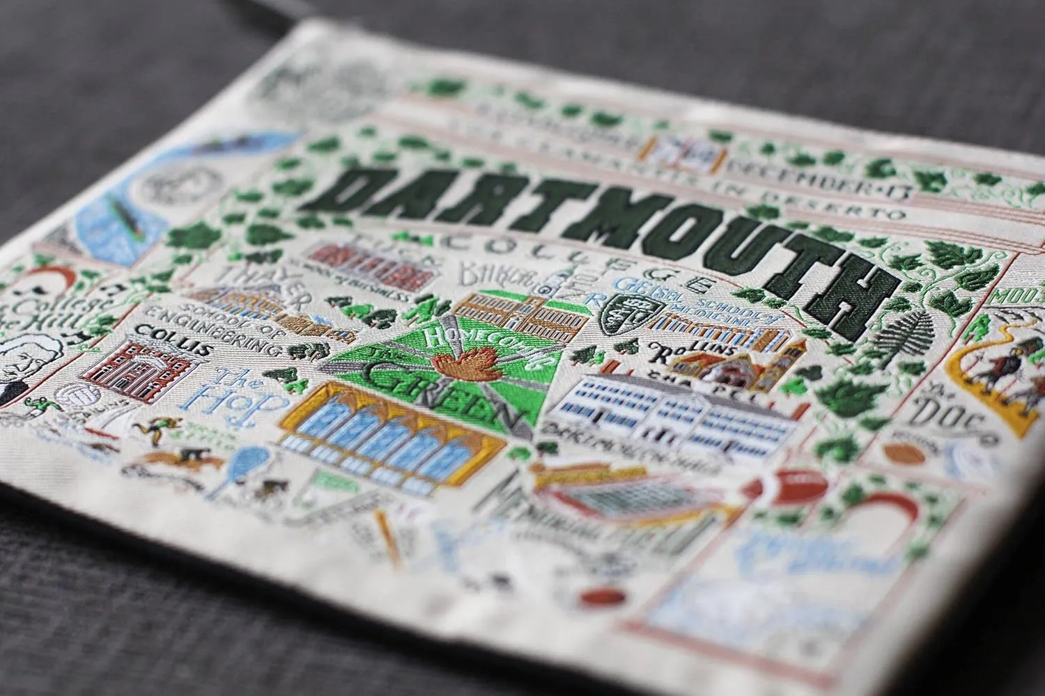 catstudio Dartmouth College Zip Pouch | Use as Wallet, Clutch, Handbag or Makeup Bag