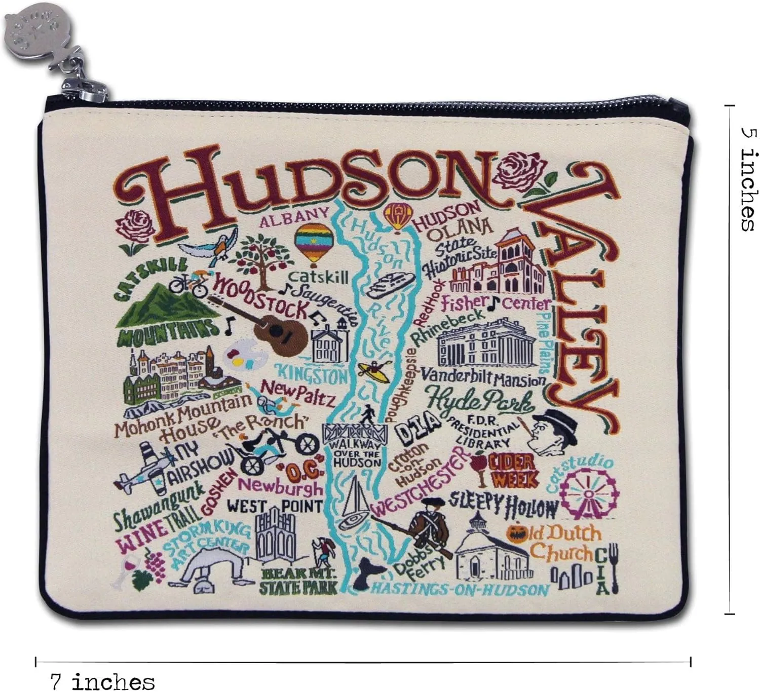 catstudio Hudson Valley Zipper Pouch Purse | Holds Your Phone, Coins, Makeup, Dog Treats, & Tech Tools