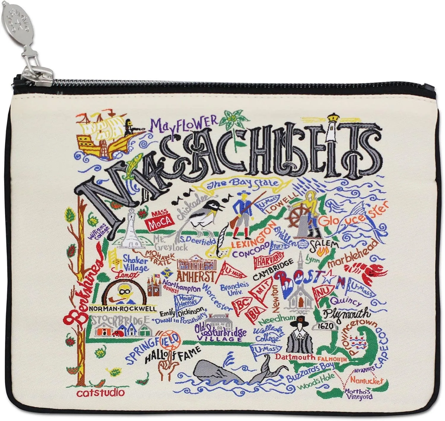 catstudio Massachusetts Zipper Pouch Purse | Holds Your Phone, Coins, Makeup, Dog Treats, & Tech Tools