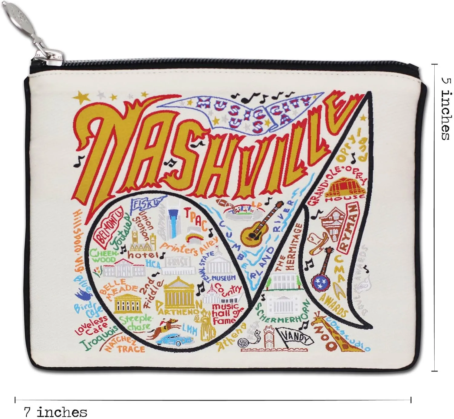 catstudio Nashville Zipper Pouch Purse | Holds Your Phone, Coins, Makeup, Dog Treats, & Tech Tools