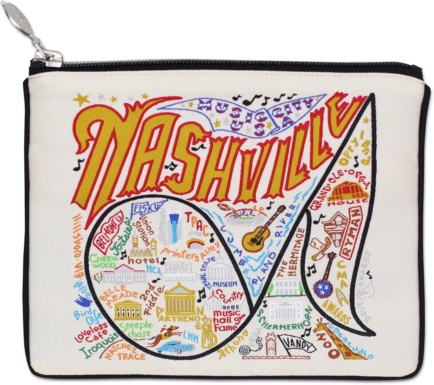 catstudio Nashville Zipper Pouch Purse | Holds Your Phone, Coins, Makeup, Dog Treats, & Tech Tools