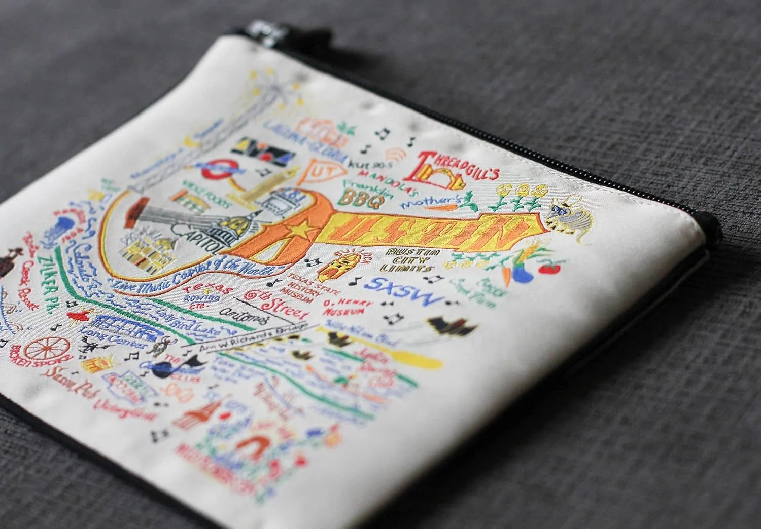 catstudio Natural Austin Zipper Pouch Purse | Holds Your Phone, Coins, Makeup, Dog Treats, & Tech Tools
