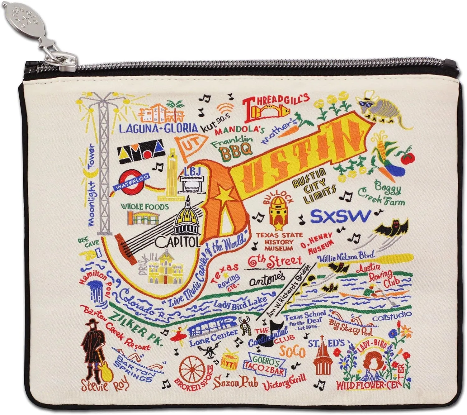 catstudio Natural Austin Zipper Pouch Purse | Holds Your Phone, Coins, Makeup, Dog Treats, & Tech Tools