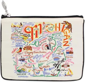 catstudio Natural Michigan Zipper Pouch Purse | Holds Your Phone, Coins, Makeup, Dog Treats, & Tech Tools