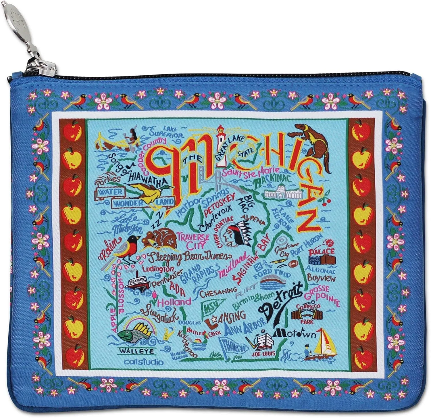 catstudio Natural Michigan Zipper Pouch Purse | Holds Your Phone, Coins, Makeup, Dog Treats, & Tech Tools