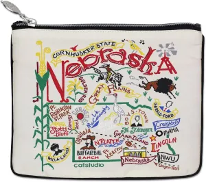 catstudio Nebraska Zipper Pouch Purse | Holds Your Phone, Coins, Makeup, Dog Treats, & Tech Tools