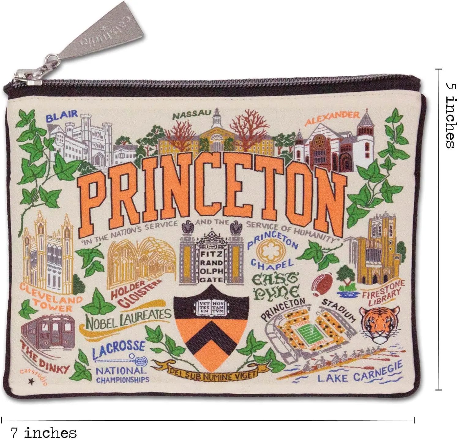 catstudio Princeton University Collegiate Zipper Pouch Purse | Holds Your Phone, Coins, Makeup, Dog Treats, & Tech Tools