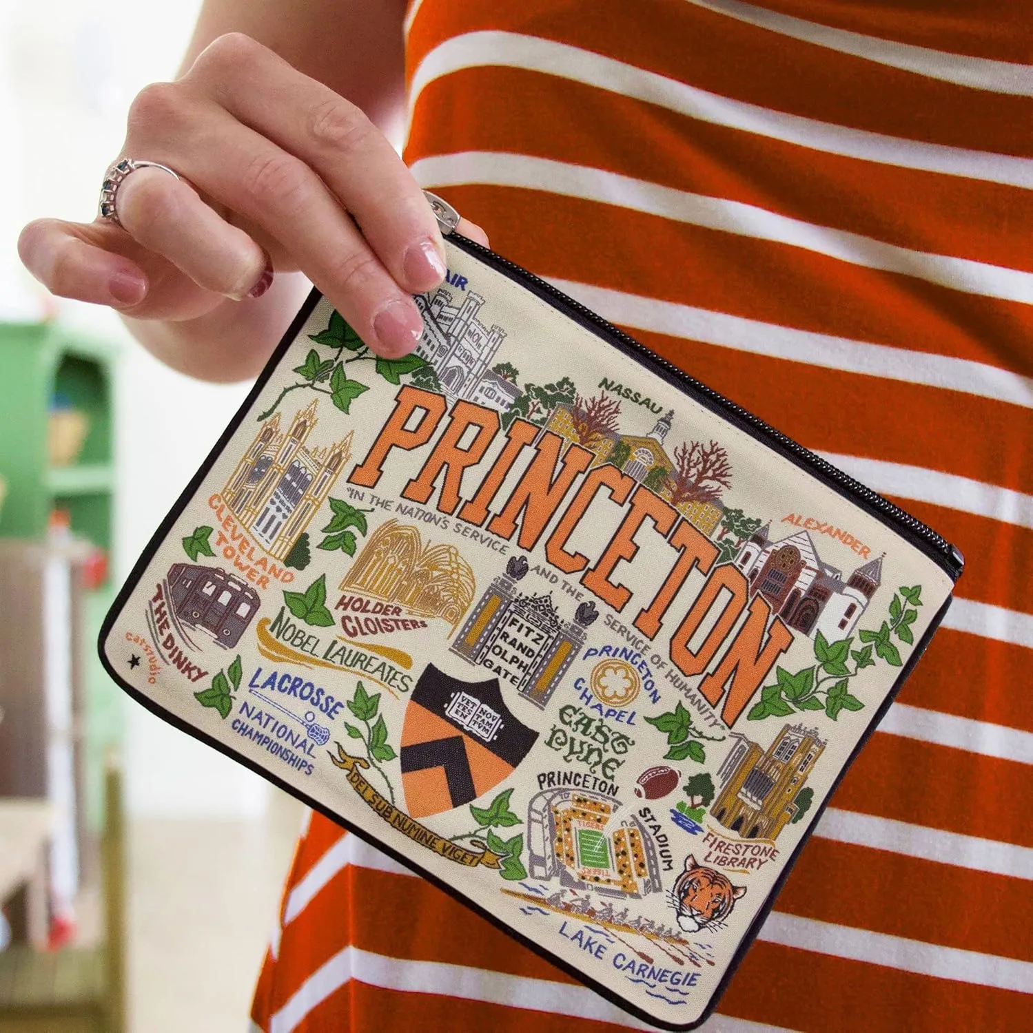 catstudio Princeton University Collegiate Zipper Pouch Purse | Holds Your Phone, Coins, Makeup, Dog Treats, & Tech Tools