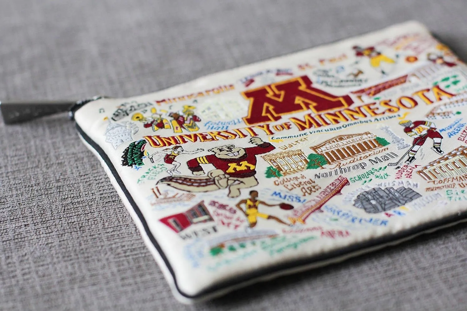 catstudio University of Minnesota Collegiate Zipper Pouch Purse | Holds Your Phone, Coins, Makeup, Dog Treats, & Tech Tools