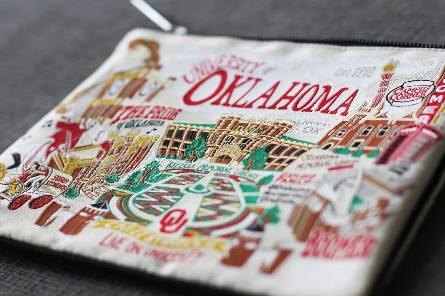 catstudio University of Oklahoma Collegiate Zipper Pouch Purse | Holds Your Phone, Coins, Makeup, Dog Treats, & Tech Tools