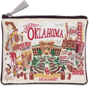 catstudio University of Oklahoma Collegiate Zipper Pouch Purse | Holds Your Phone, Coins, Makeup, Dog Treats, & Tech Tools
