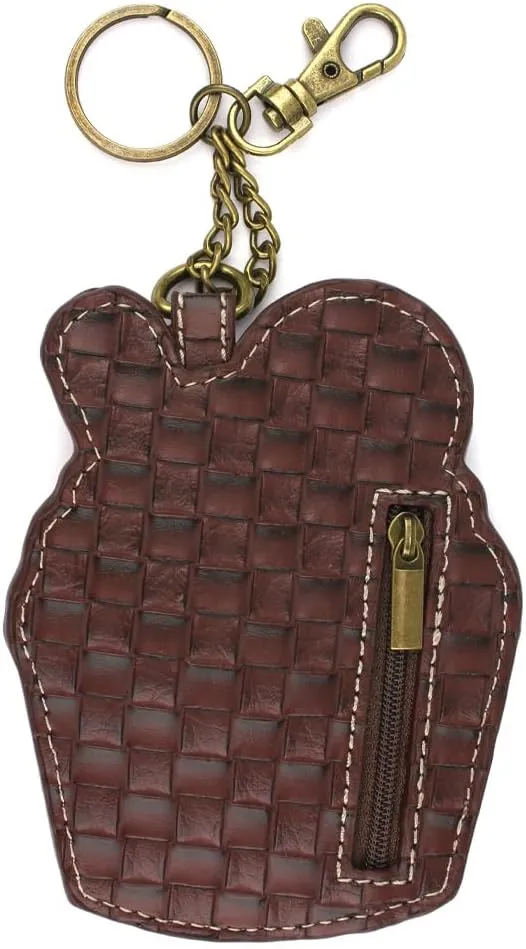 CHALA Patch Cross-Body Women Handbag, Canvas Messenger Bag - Dark Brown